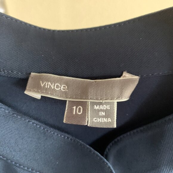 Vince. Jumpsuit Womens Size 10 Coastal Cap Sleeve Drawstring Stretch Zip Up - Picture 6 of 15